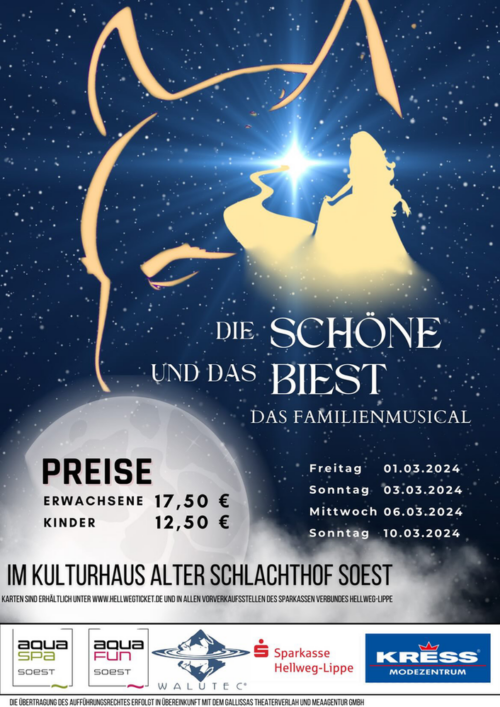 Familienmusical "Die Schöne und das Biest" kommt nach Soest - alle Hintergrundinfos